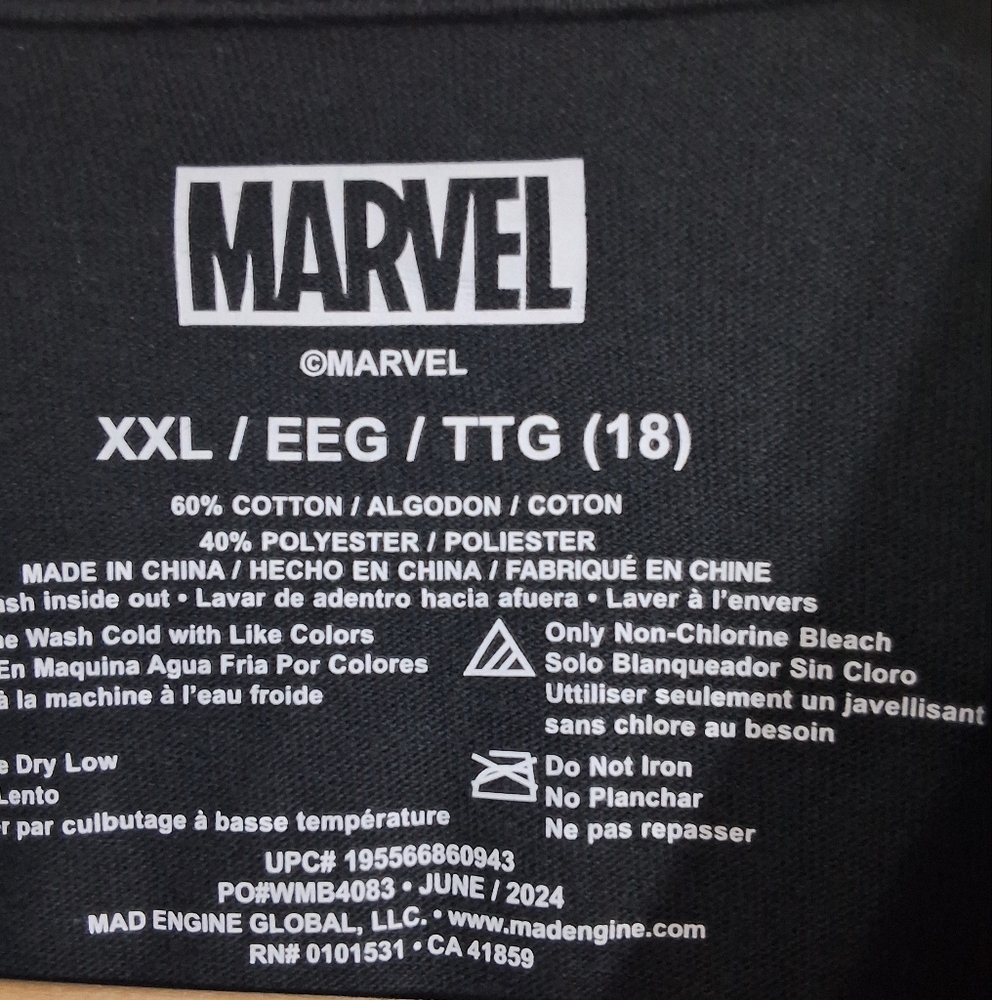 Marvel Spiderman Miles Morales Boys Short Sleeve Graphic T-Shirt, XXL(18), NWT - Picture 3 of 3